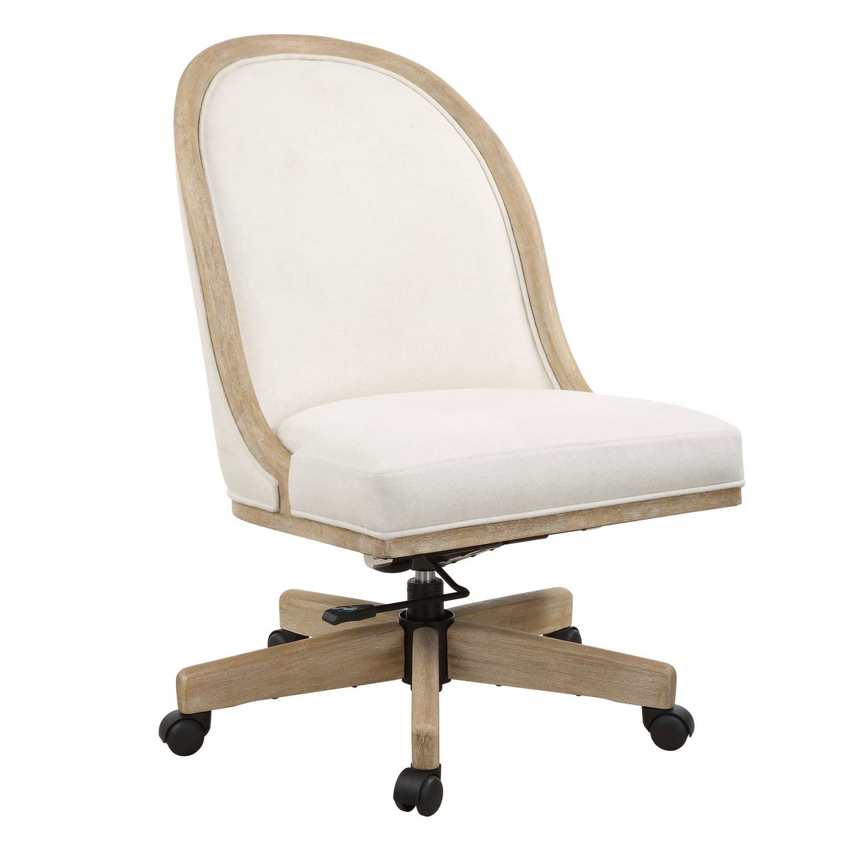 Lithe Light Oak Desk Chair, Accent Chair by Uttermost, 22.5" width x 37.5" height x 26.5" depth View 5