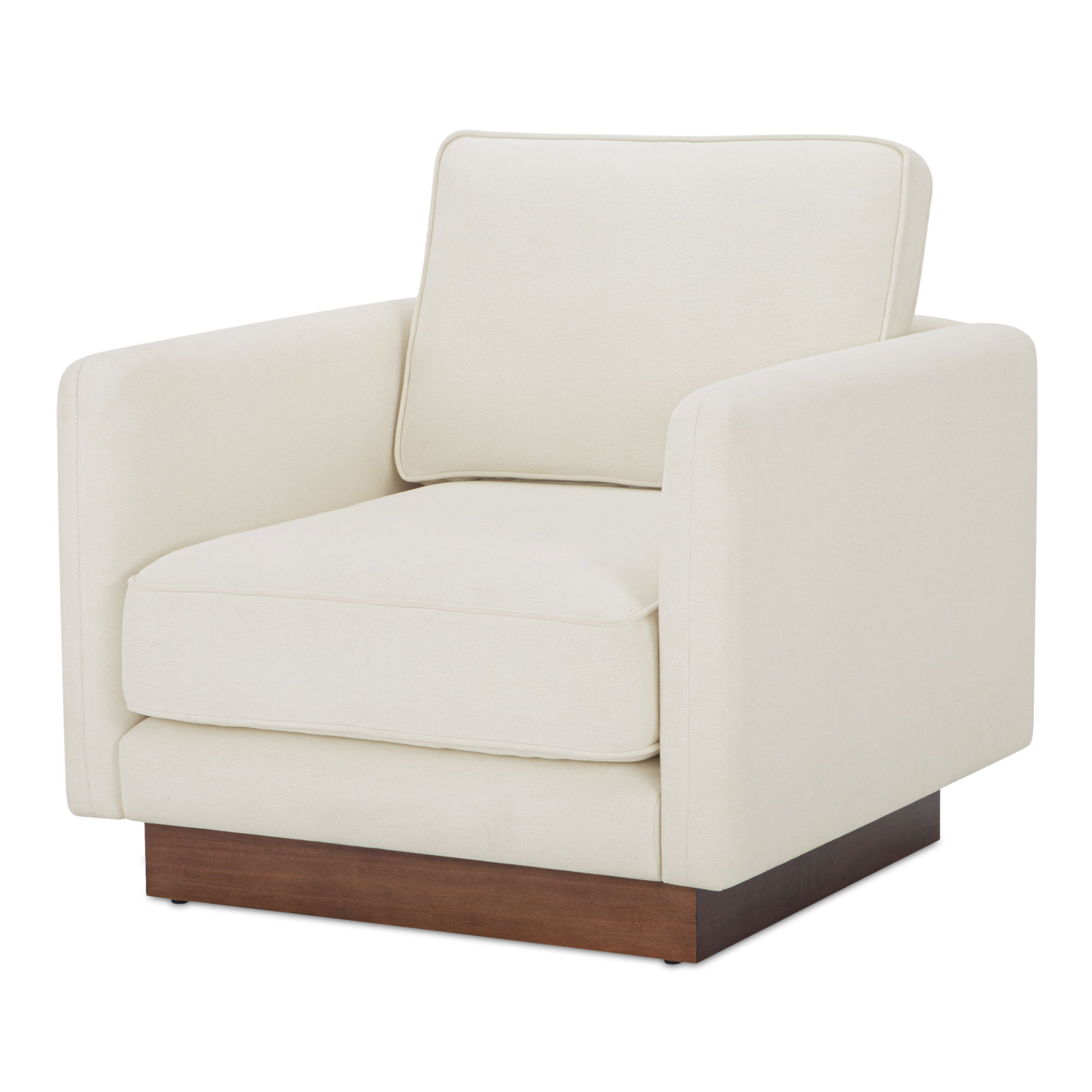 Vernon Accent Chair White, by Moe's Home, 33.5" width x 30.7" height x 35.4" depth View 2