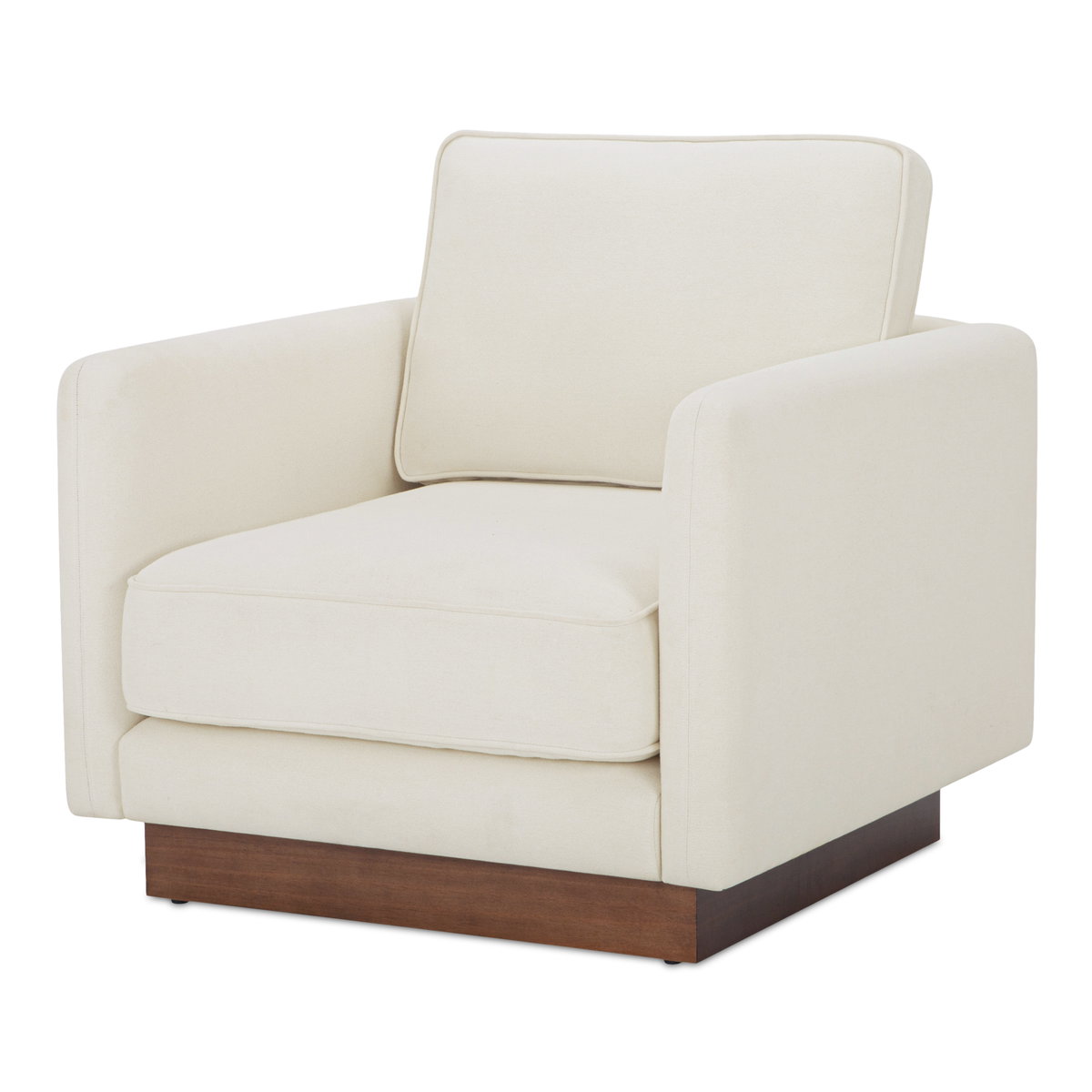 Vernon Accent Chair White, by Moe's Home, 33.5" width x 30.7" height x 35.4" depth View 2