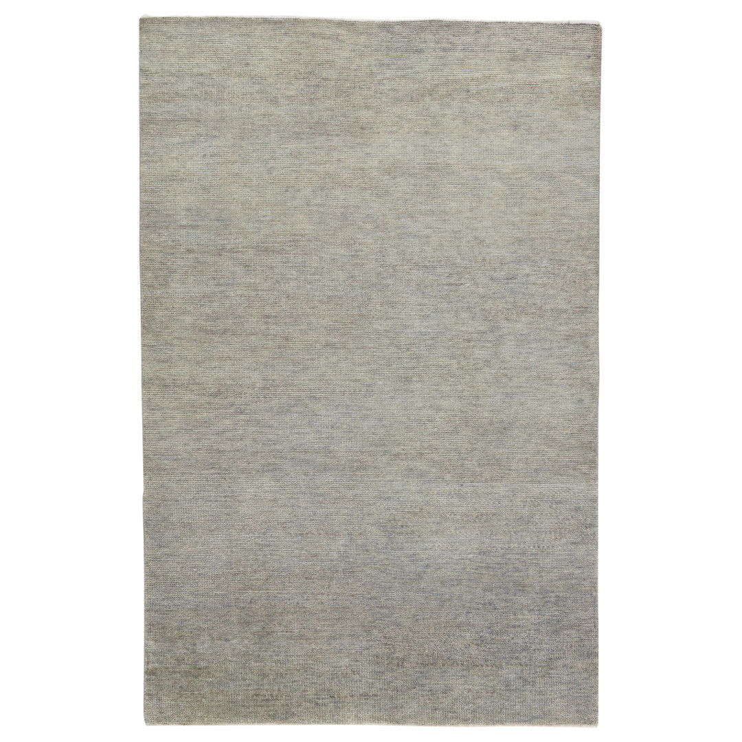 Jaipur Living Origin SAG07 Handknotted Solid Gray and Green Area Rug (8'x10') large image 