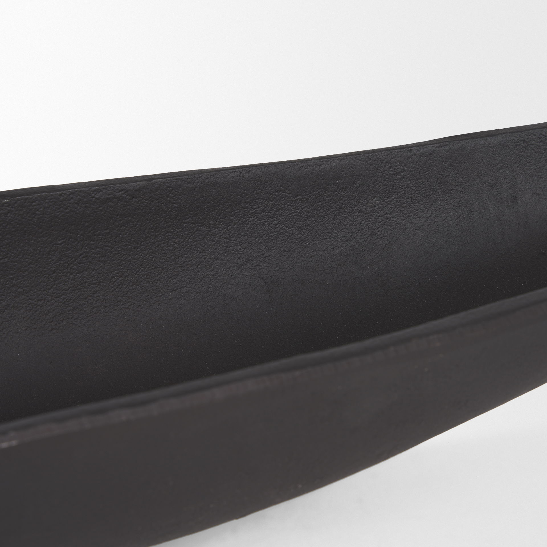 Piero Small Matte Black Metal Decorative Bowl, by Mercana, 31.5" length x 5" width x 4" height View 8