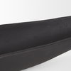Piero Small Matte Black Metal Decorative Bowl, by Mercana, 31.5" length x 5" width x 4" height thumbnail 9