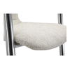 Freeman Chrome Frame Dining Chair Blended Cream - Set Of Two, by Moe's Home, 22" width x 30" height x 24" depth thumbnail 7