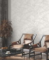 Palm Cove Toile White & Grey Wallpaper thumbnail 1