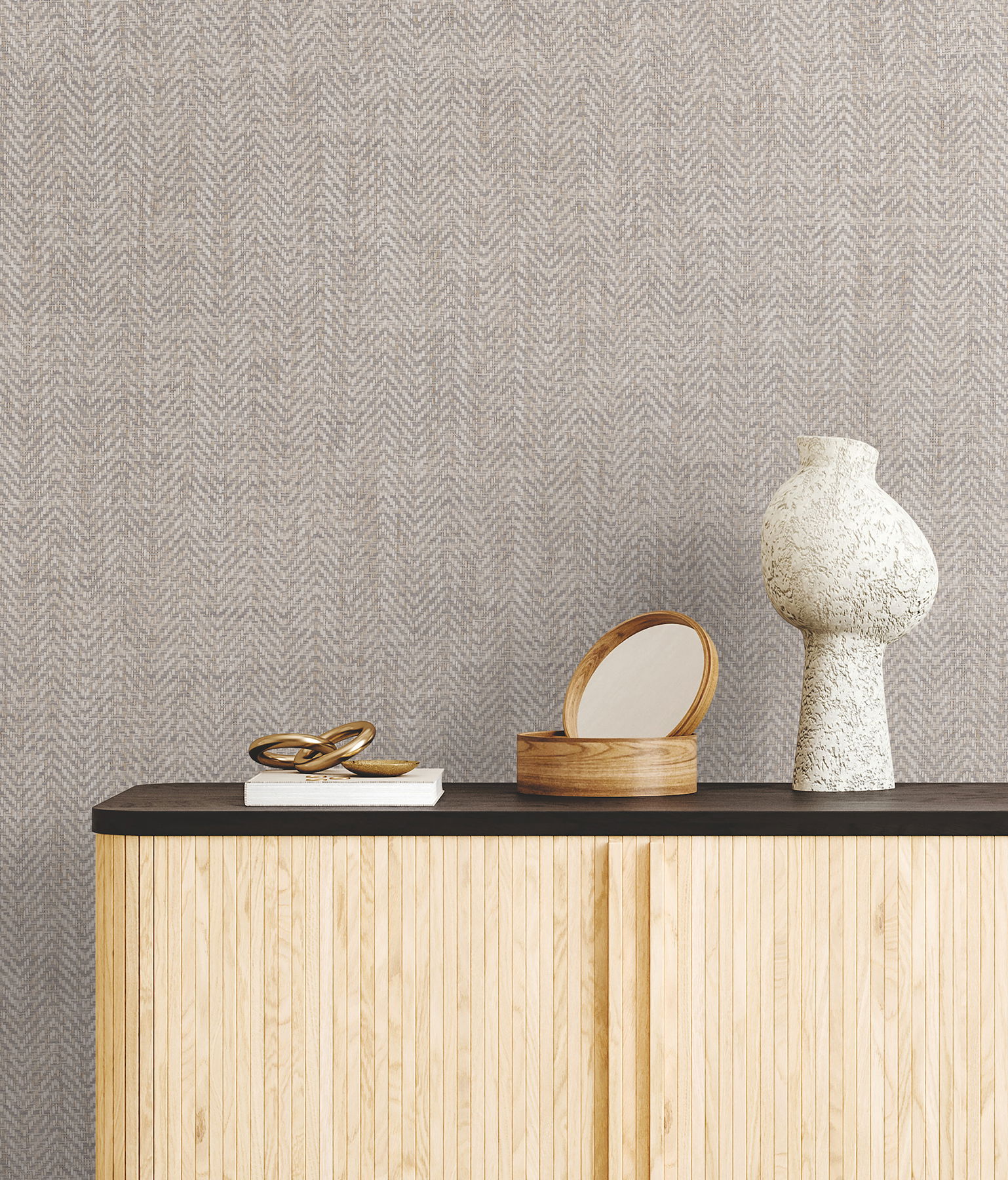 Tailored Weave Grey Wallpaper large image 