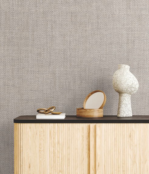Tailored Weave Grey Wallpaper