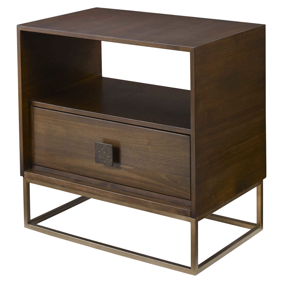 Bexley Walnut Side Table, Side & End Table by Uttermost, 25" width x 25" height x 16" depth View 4