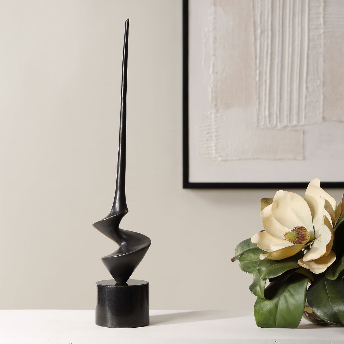 All Twisted Bronze Sculpture, Figurines & Statue by Uttermost, 4.75" width x 20.75" height x 4.25" depth View 2
