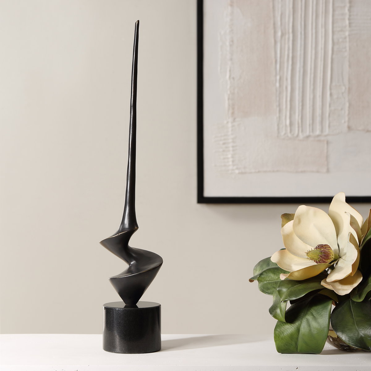 All Twisted Bronze Sculpture, Figurines & Statue by Uttermost, 4.75" width x 20.75" height x 4.25" depth View 2