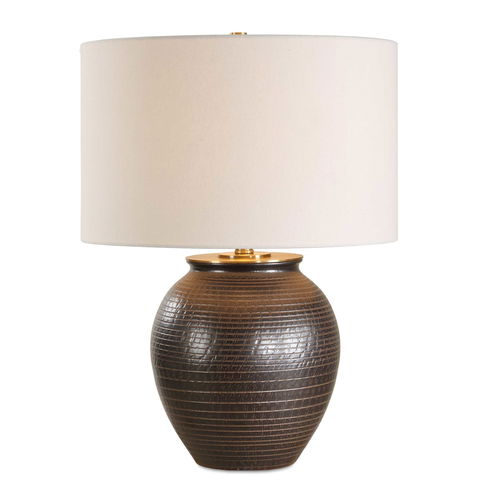 Hawkins Bronze Ribbed Table Lamp