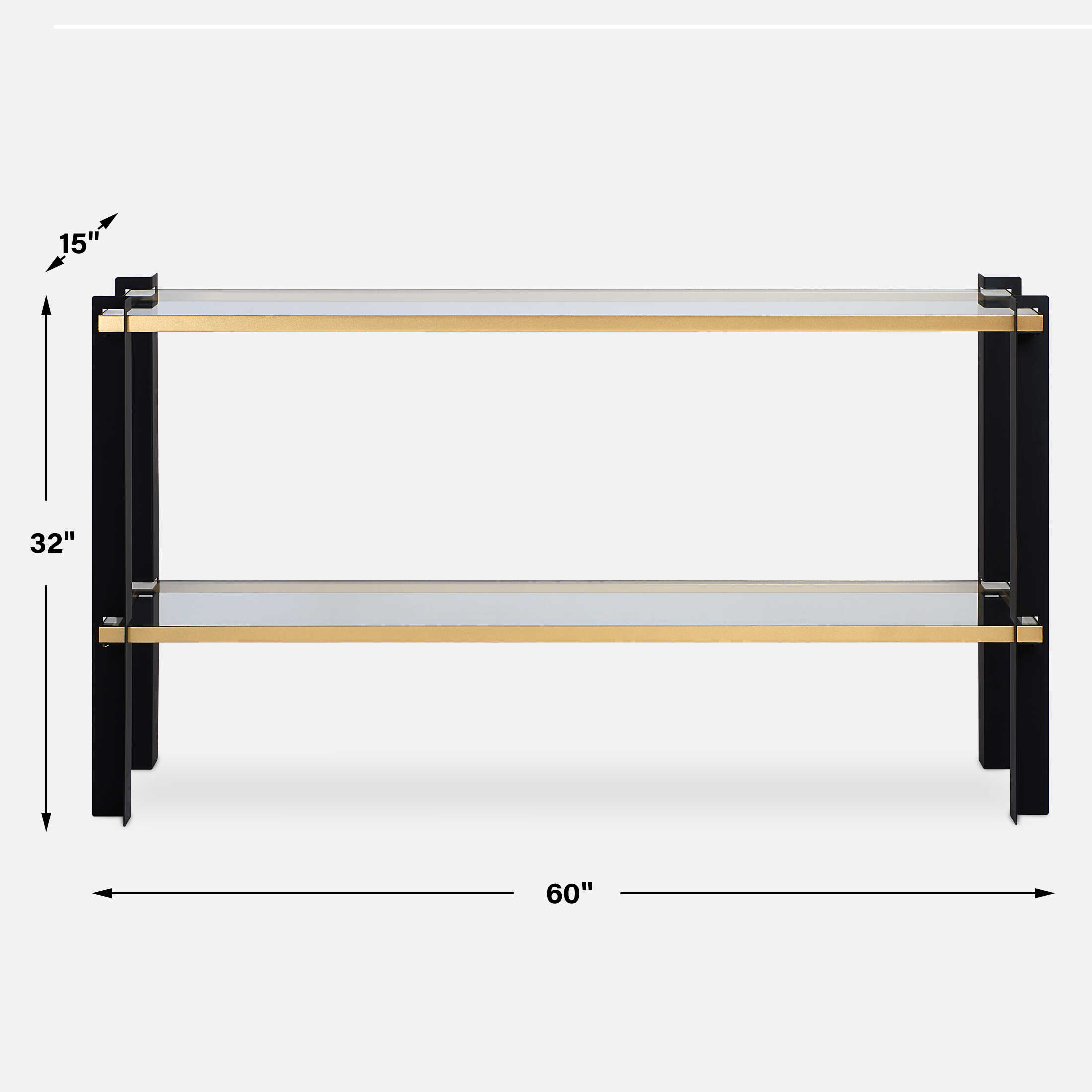 Cunene Contemporary Console Table, Furniture by Uttermost, 60" width x 32" height x 15" depth View 3