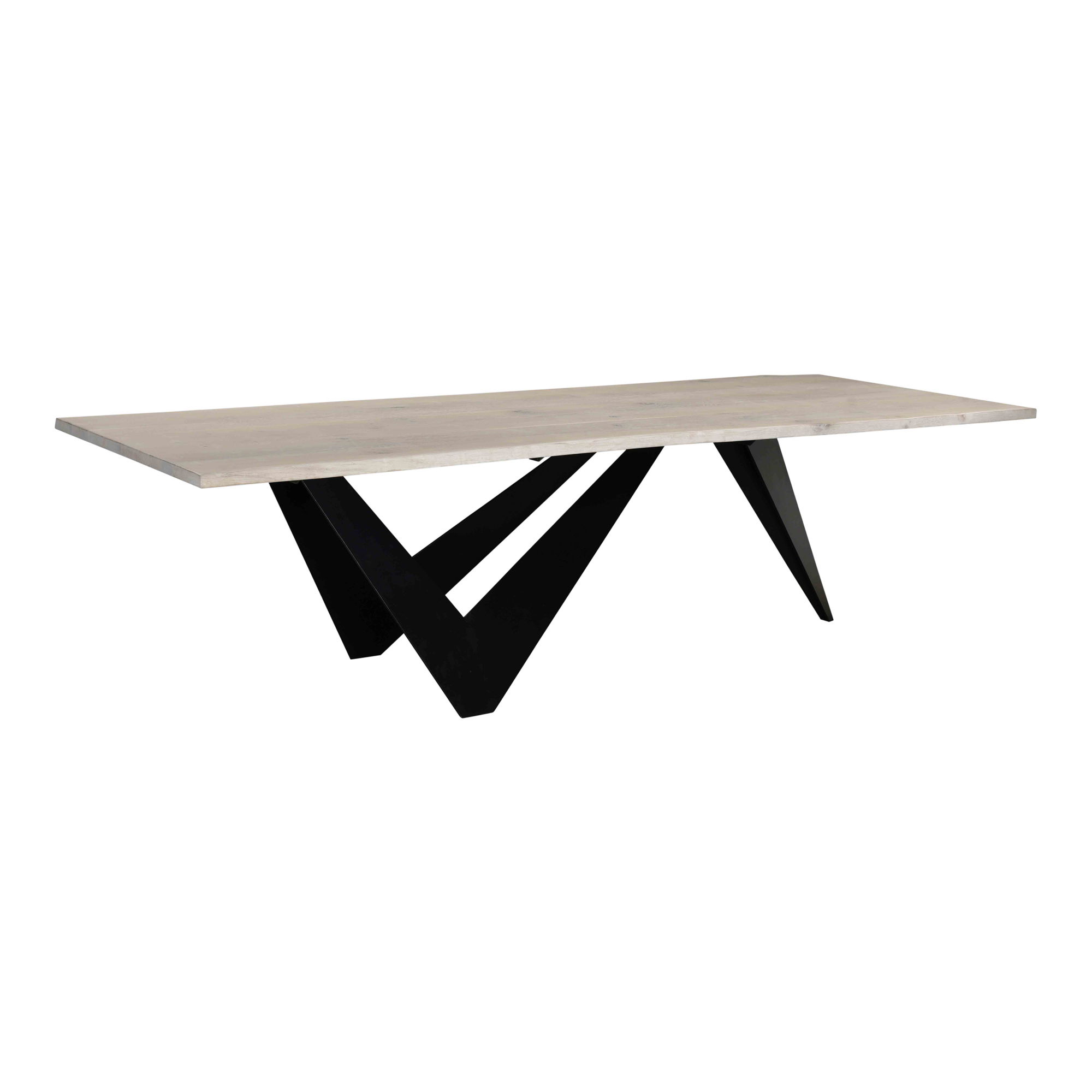 Bird Dining Table Large Natural, by Moe's Home, 110" width x 30" height x 42" depth View 3