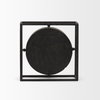 Raisa Black with Gold Antiquing Metal Table Clock, by Mercana, 3.05" length x 1.28" width x 3.05" height thumbnail 6