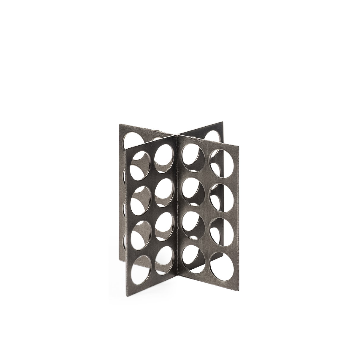 Fletcher (Small) 4L x 4W Gray Metal Abstract Decorative Object, by Mercana, 4.33" length x 4.33" width x 5.91" height View 1