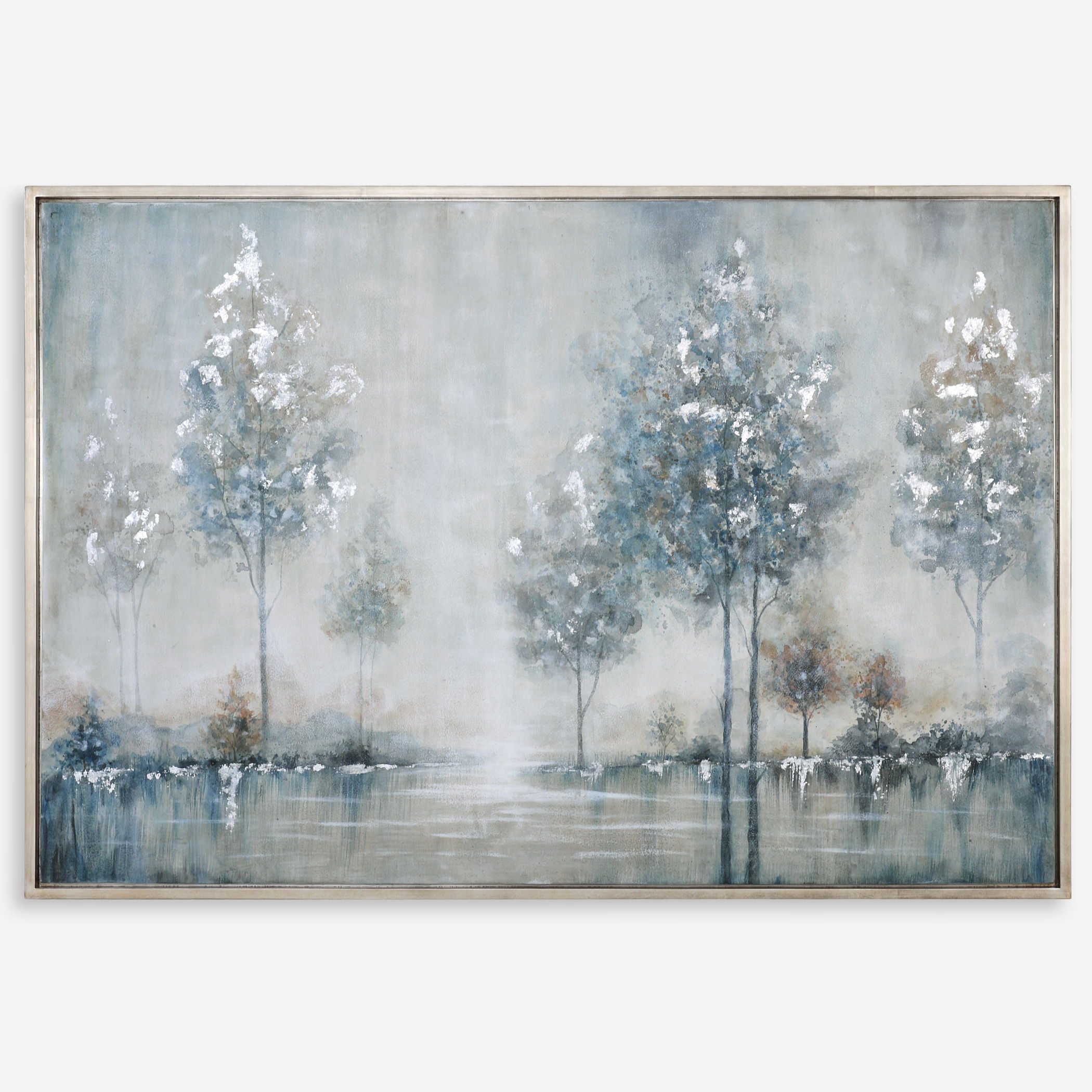 Walk In The Meadow Landscape Art, Painting by Uttermost, 61.37" width x 41.37" height x 1.5" depth View 1