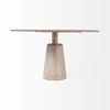Maxwell II 54' Round Brown Solid Wood Top Brown Wood/Gold Metal Base Dining Table thumbnail 3