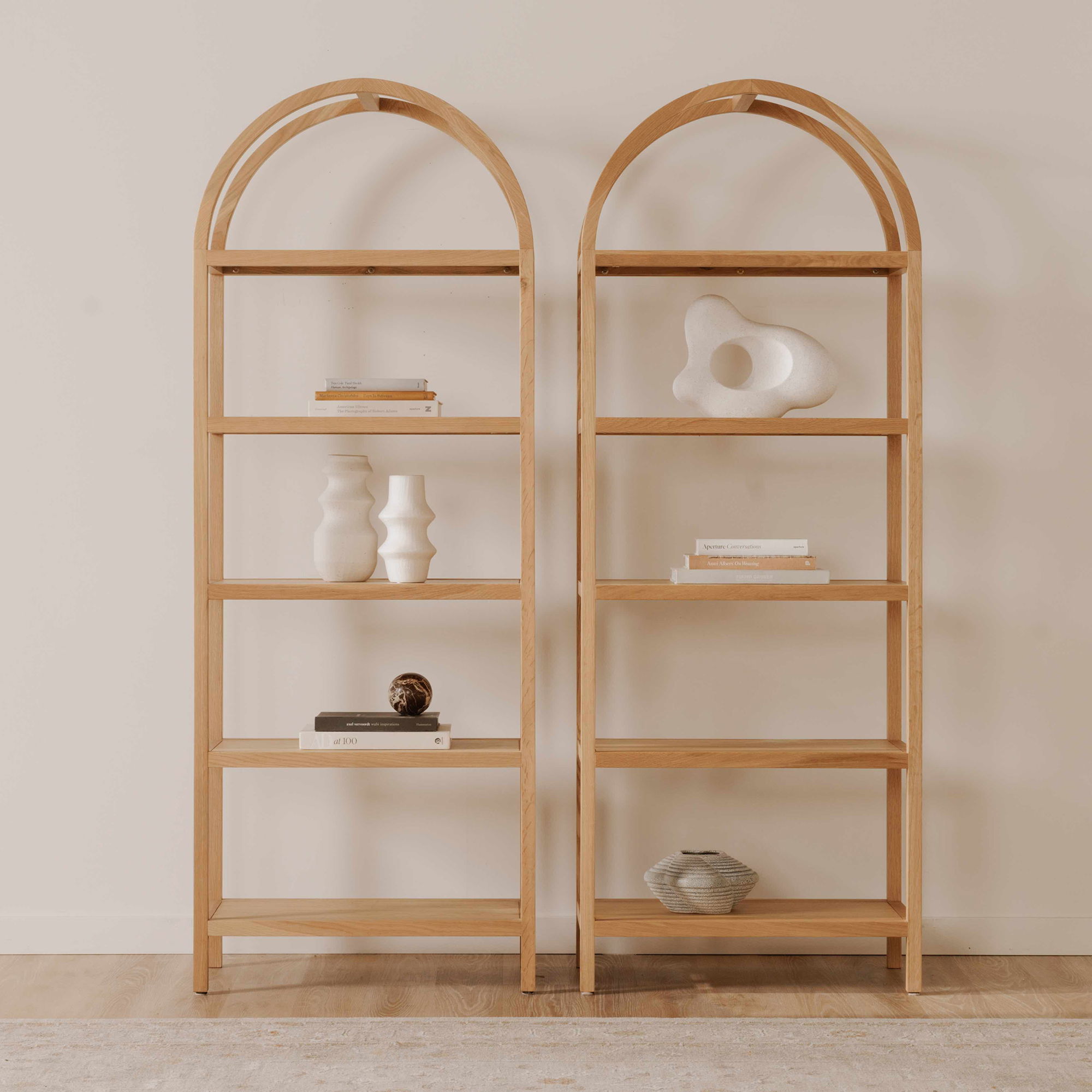 Eero Bookcase Natural, Shelving & Bookcase by Moe's Home, 30" width x 80" height x 16" depth View 7