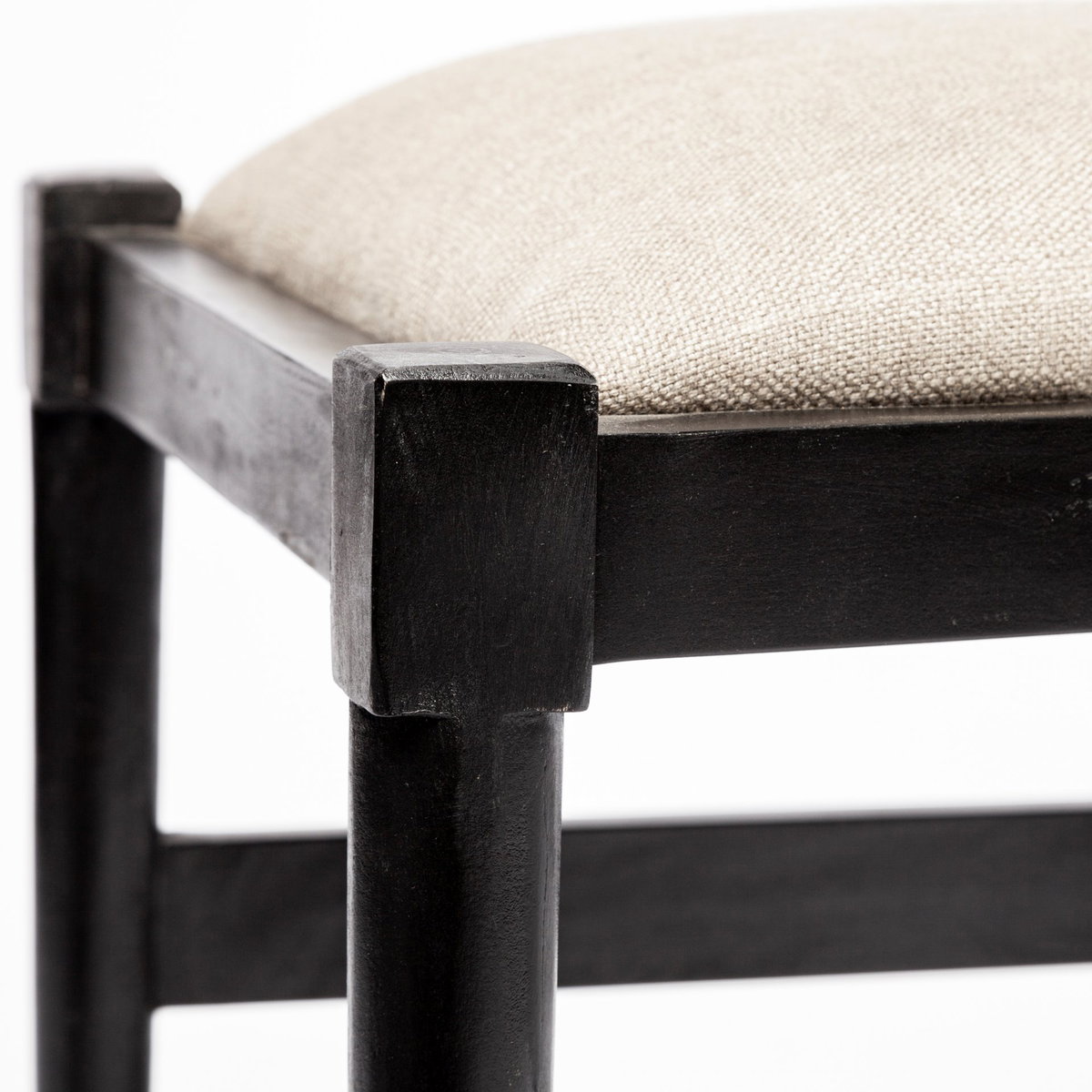 Trixie Curved Back Dining Arm Chair | Dark Taupe Fabric with Wooden, Dining Chair by Mercana, 20" length x 24" width x 31.25" height View 11