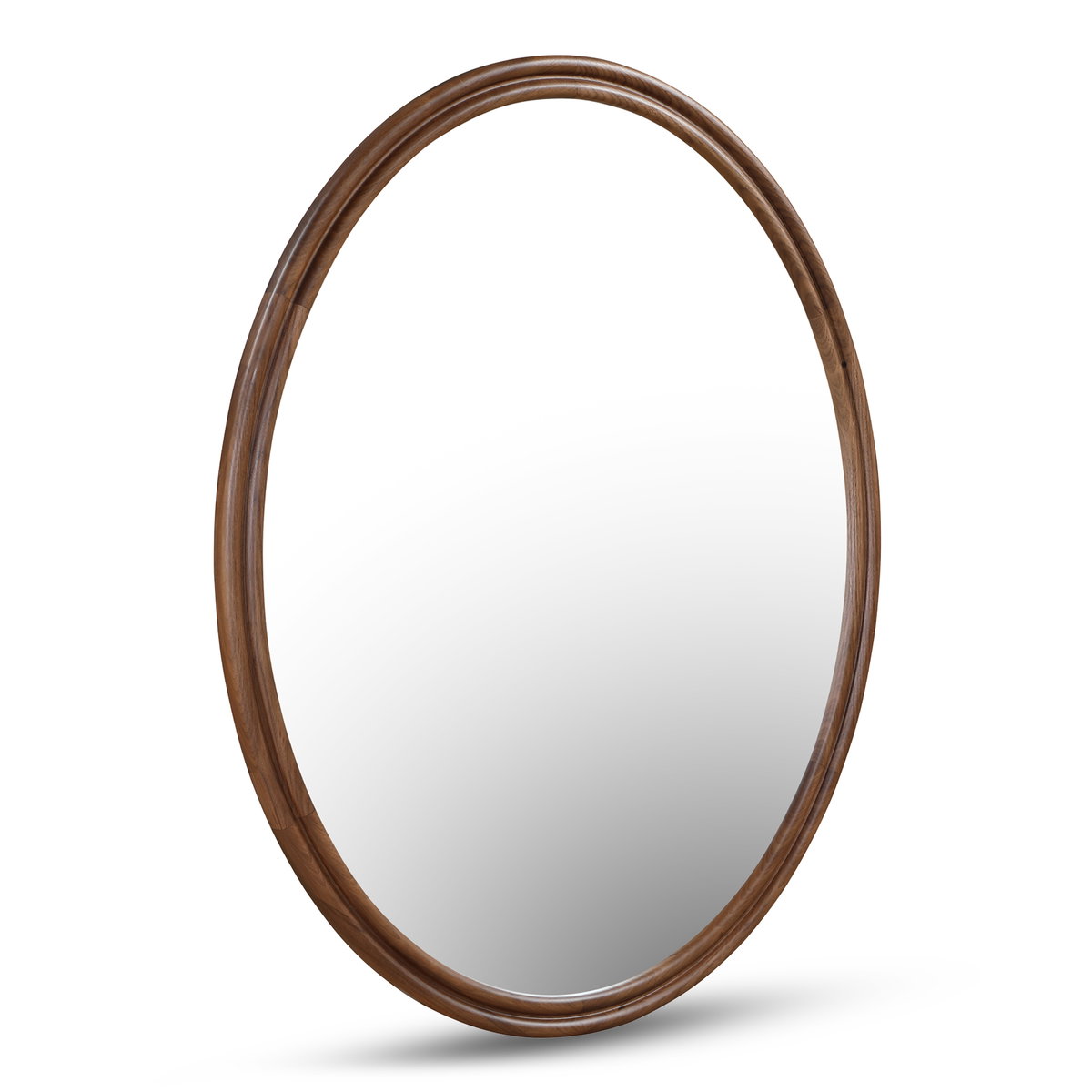 Alcott Oval Mirror Walnut, by Moe's Home, 32" width x 40" height x 1.06" depth View 2