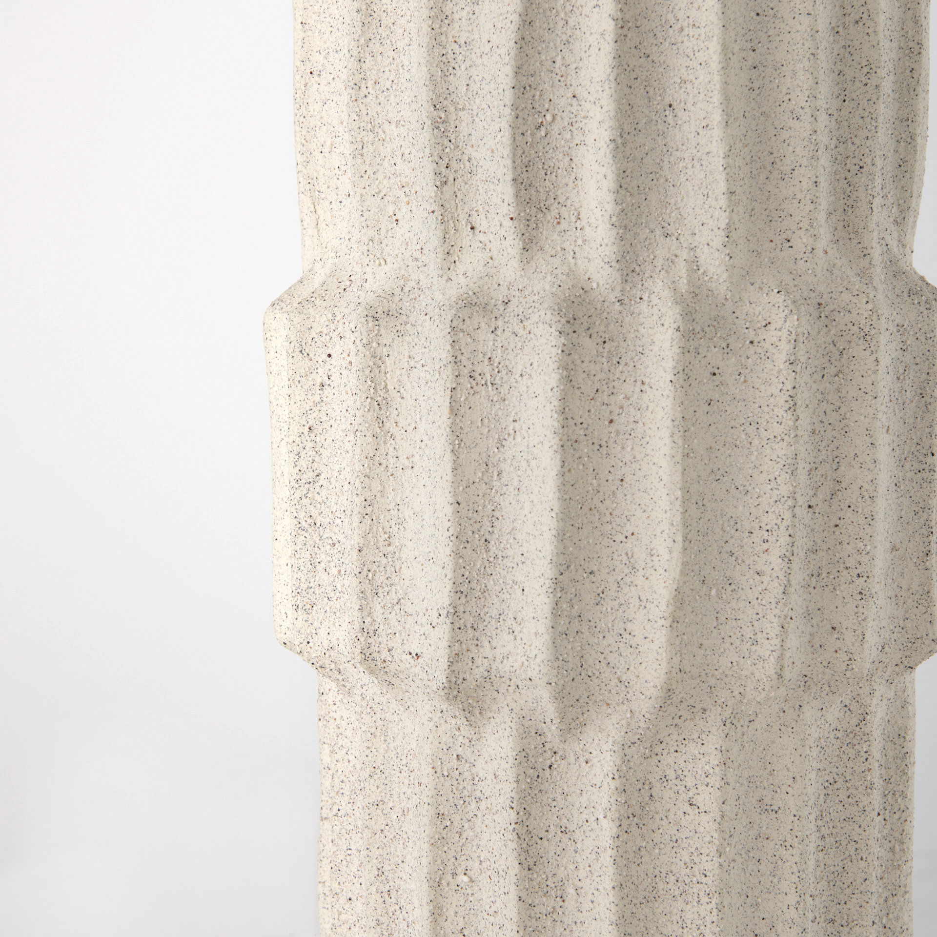 Cardon 14.4H Cream Ceramic Vase large image 