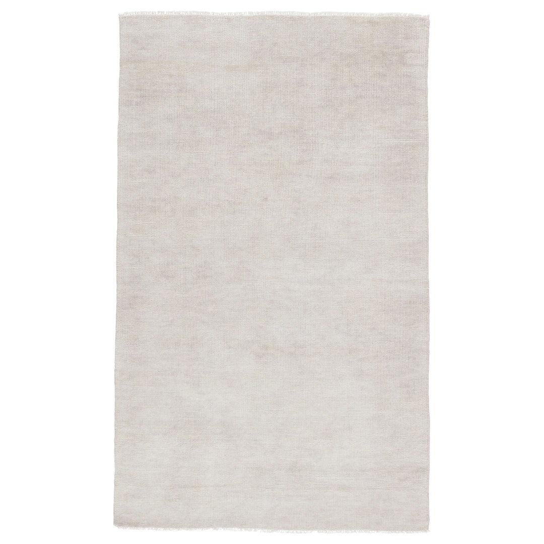 Jaipur Living Origin SAG05 Handknotted Solid White and Light Gray Area Rug (8'x10') large image 