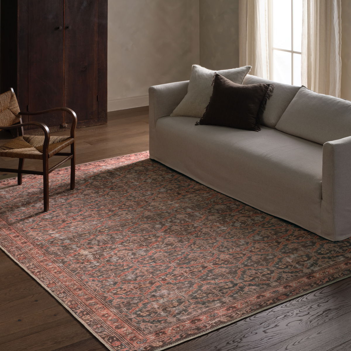 Vibe by Jaipur Living Arjoel Powerloomed Oriental Red Area Rug (6'x9'), 9' length x 6' width x 0.13" height View 7