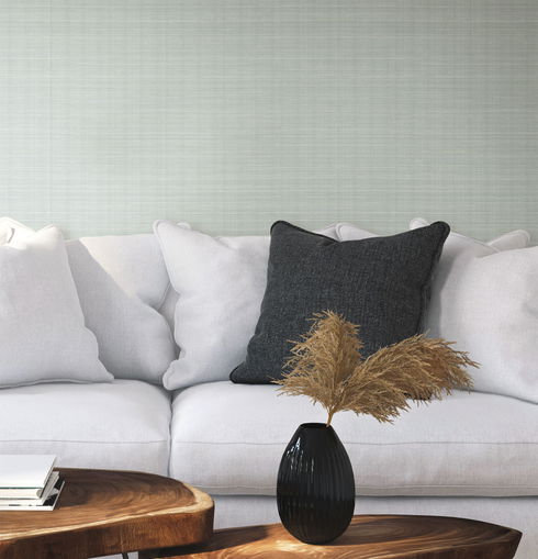 Laguna Abaca Blue & Grey Peel & Stick Wallpaper