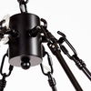 Decamp I (47.2'x36.2') Black Metal Chassis Glass Tube Twelve Light Chandelier, by Mercana, 47.24" length x 47.24" width x 36.22" height thumbnail 6
