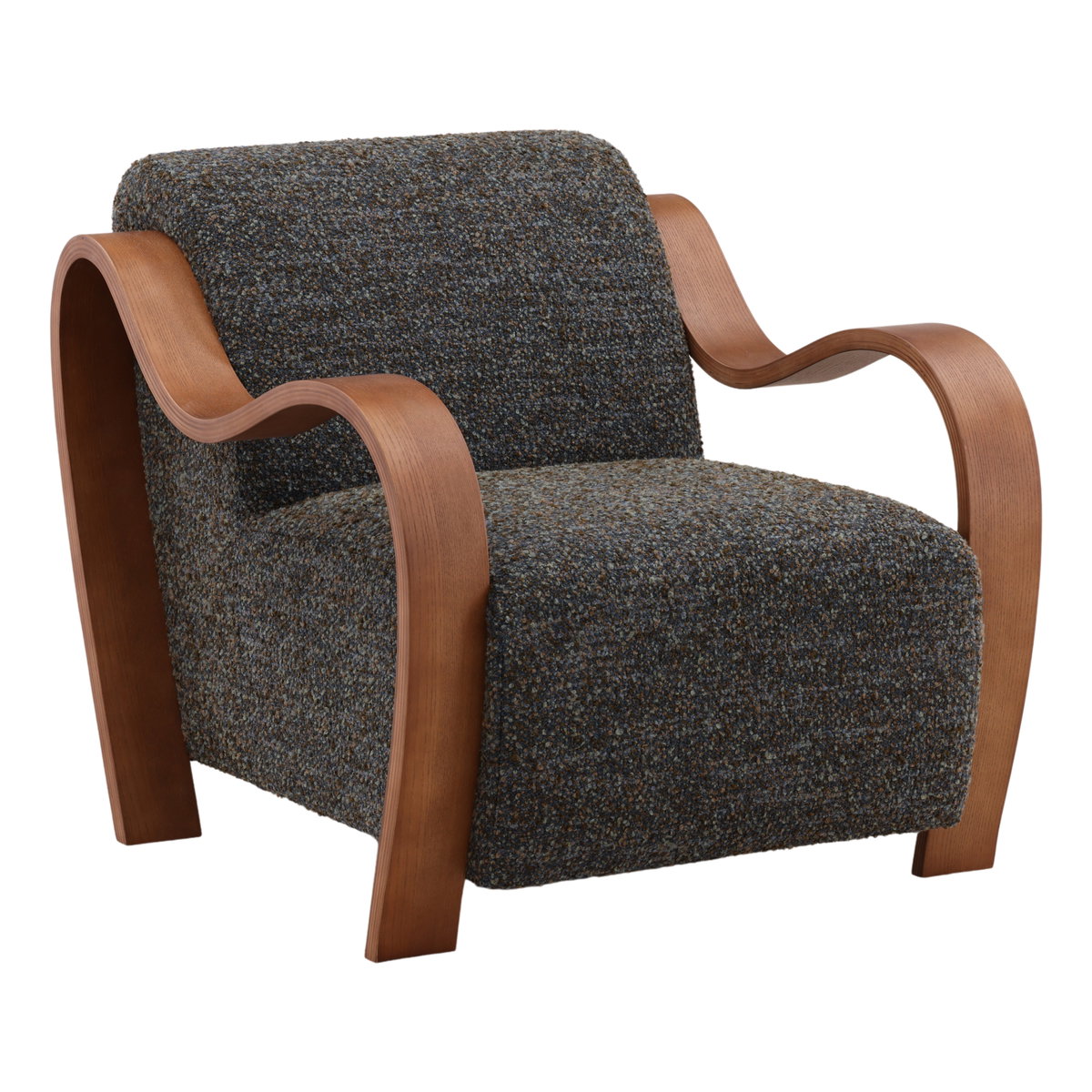 Amabel Occasional Chair Blue, Accent Chair by Dovetail, 30" width x 28.75" height x 36.5" depth View 1