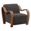 Amabel Occasional Chair Blue, Accent Chair by Dovetail, 30" width x 28.75" height x 36.5" depth thumbnail 1