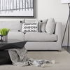 Kimia 14L x 26W White and Black Fabric Herringbone and Fringed Decorative Pillow Cover thumbnail 4