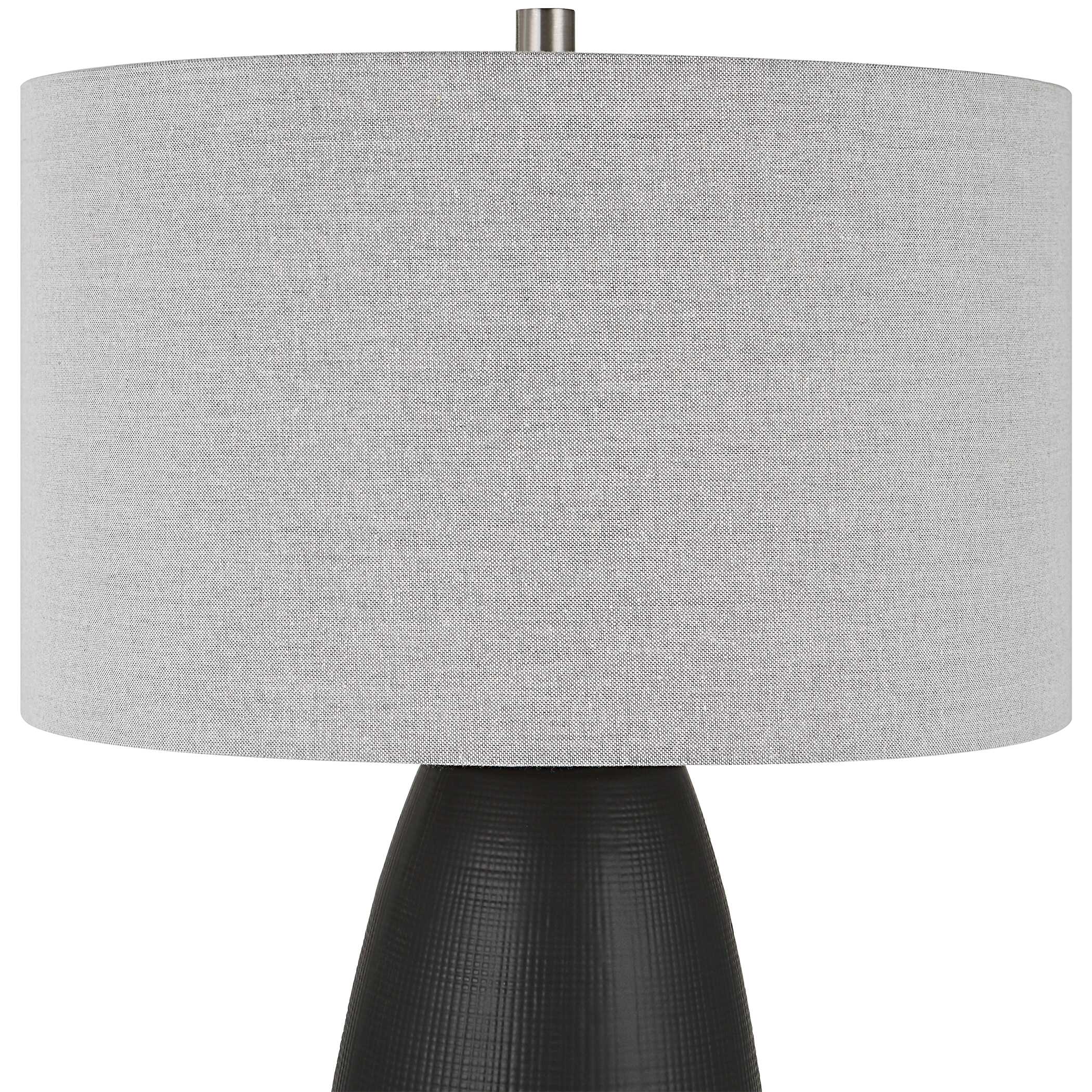 Twilight Satin Black Table Lamp, by Uttermost, 17" width x 27.25" height x 17" depth View 6