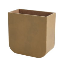Online Designer Home Office Radius Edge Leather Wastebasket