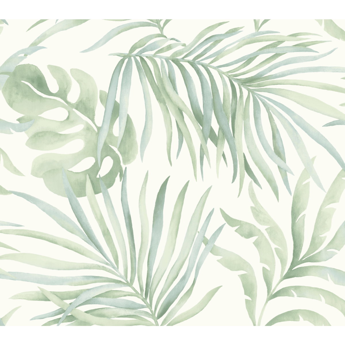 Paradise Palm Light Green Wallpaper, by York Wall, 27' length x 2'3" width x 0.02" depth View 1