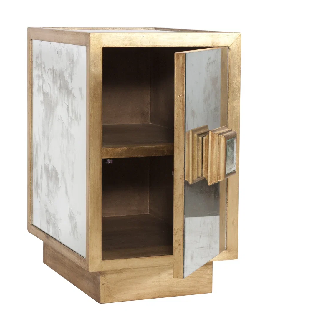 Savannah End Table, Side & End Table by Worlds Away, 17" width x 28" height x 22" depth View 2