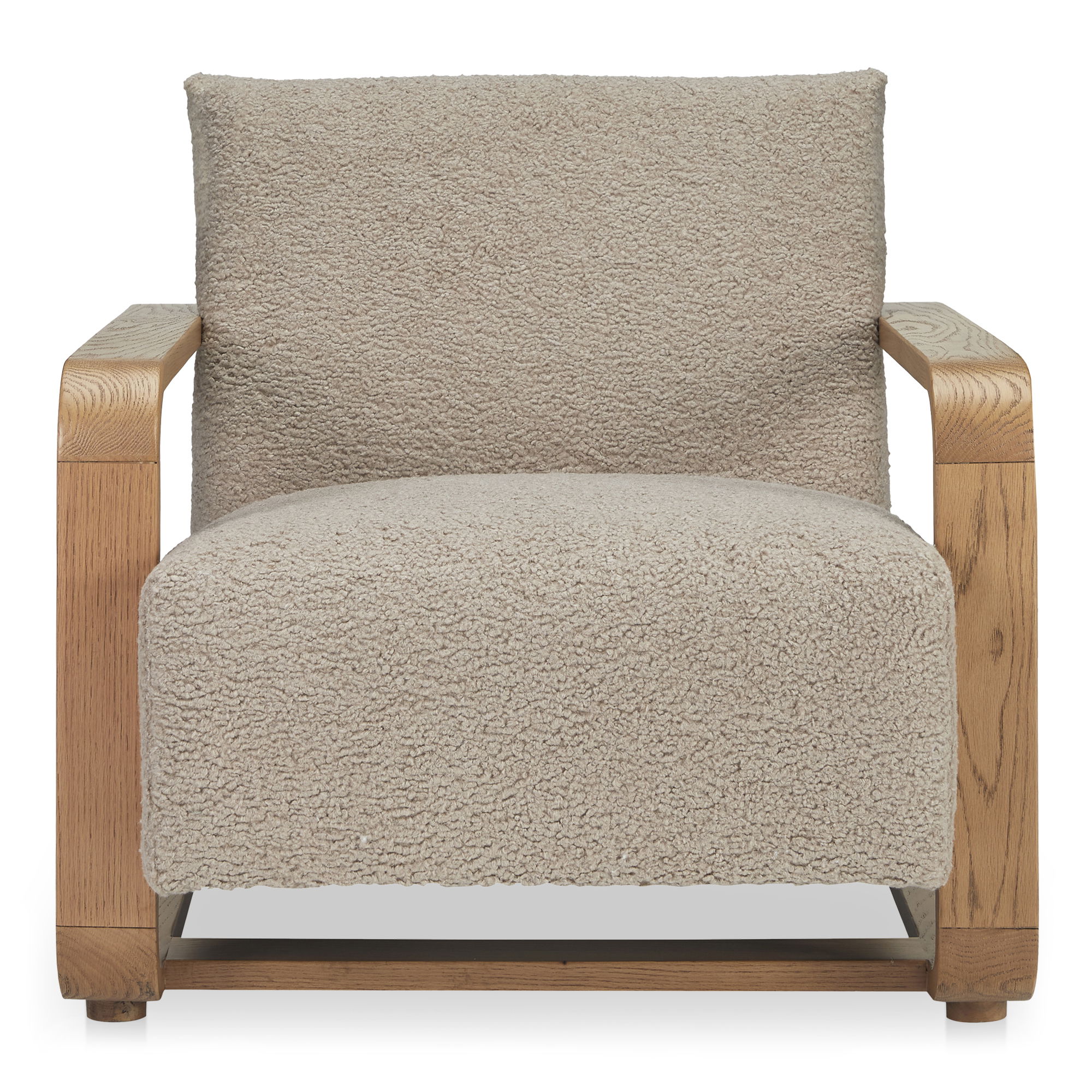Eckersley Lounge Chair Beige Faux Shearling large image 