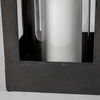 Ina Short Charcoal Metal Candle Holder Lantern, Lighting by Mercana, 6.69" length x 6.69" width x 29.53" height thumbnail 9