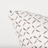 Jayden 22x22 Cream with Merlot Print Linen Square Pillow Cover, Decorative Pillow by Mercana, 22" length x 22" width x 0.2" height thumbnail 6