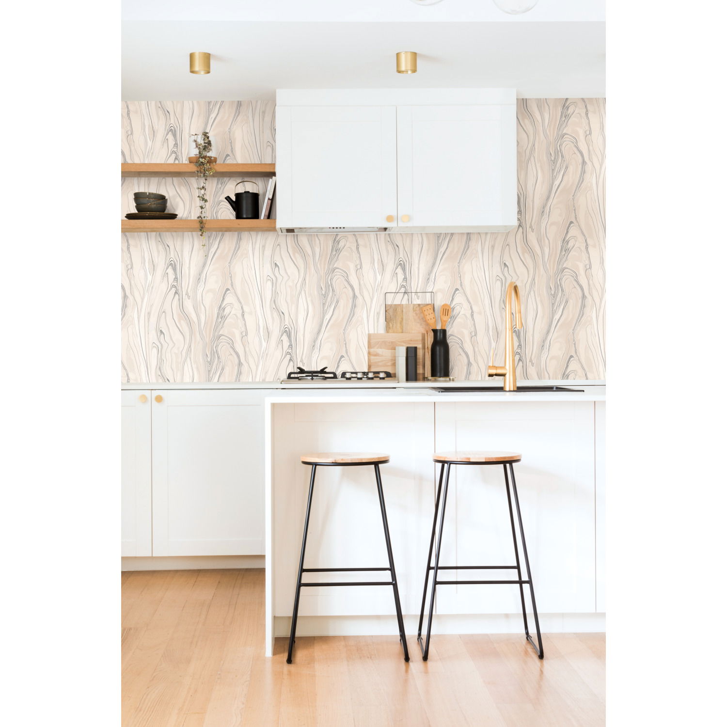 Liquid Marble Pink Wallpaper large image 