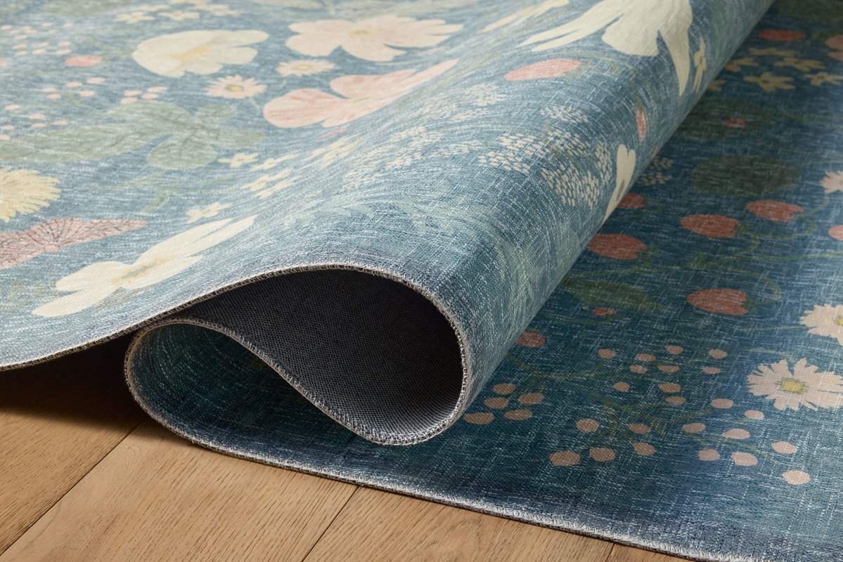 Rifle Paper Co. x Loloi Cotswolds Rug, 5' length x 5' width View 4