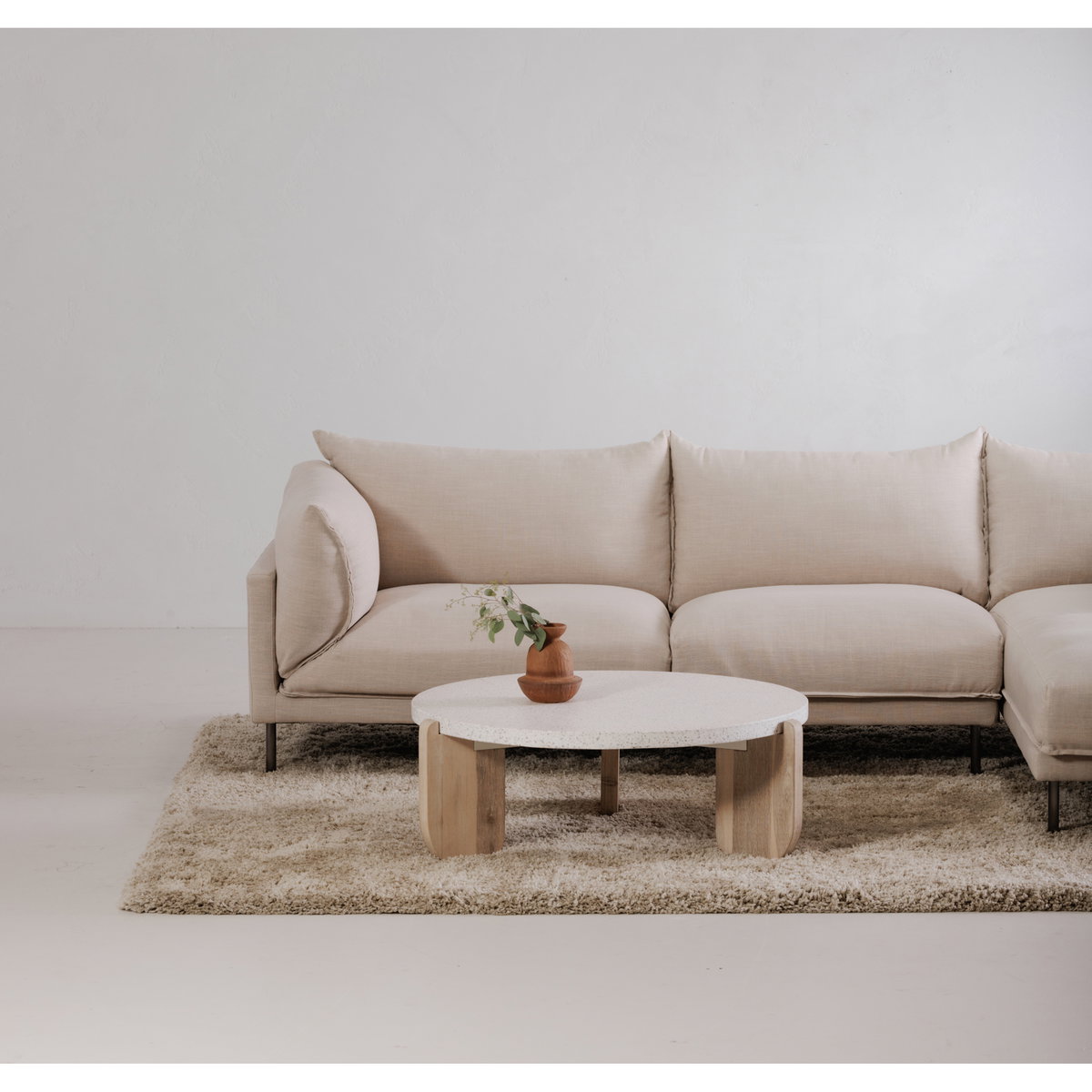 Wunder Coffee Table White, by Moe's Home, 36.5" width x 13.75" height x 36.5" depth View 6