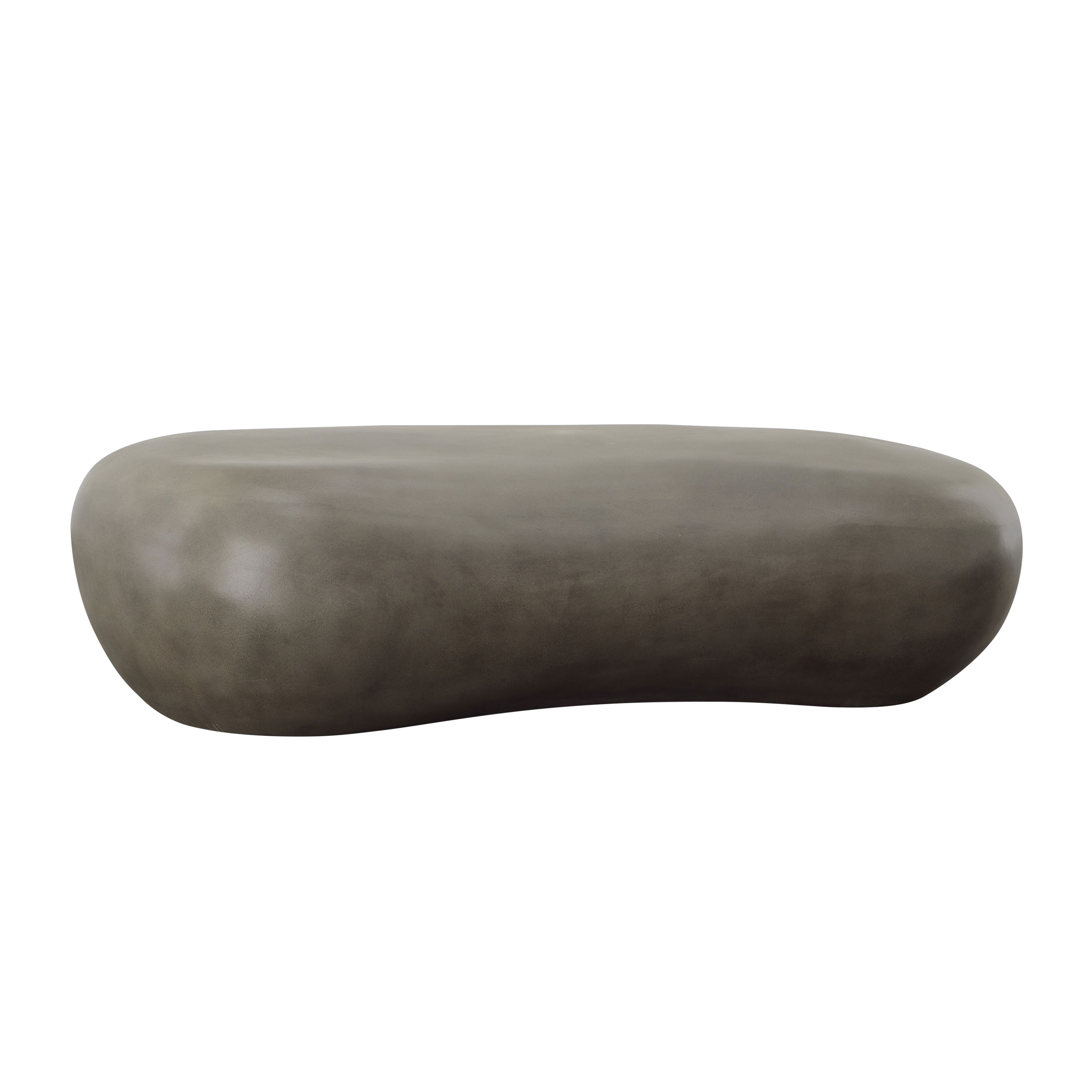Sicilly Pebblestone Dark Grey, Coffee Table by Dovetail, 61.25" width x 17" height x 31.5" depth View 2