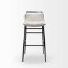 Kavalan Low Back 24.25in Seat Counter Stool | Beige Fabric with Metal, Counter & Bar Stool by Mercana, 17.72" length x 20.87" width x 33.46" height thumbnail 6