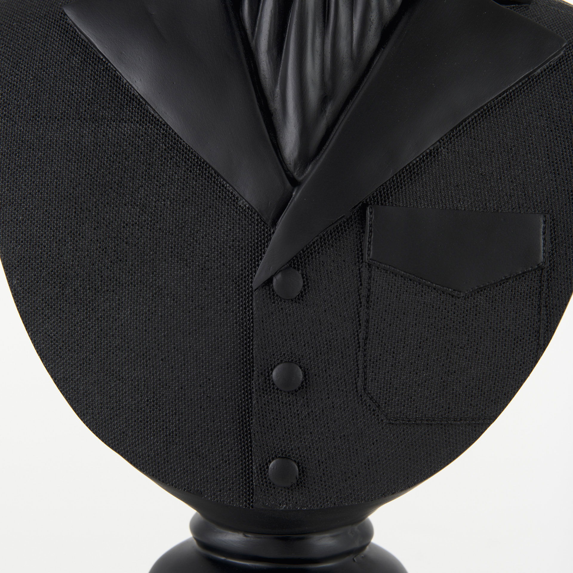 Mozart  Black Painted Resin Deer Bust large image 