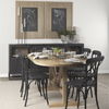 Viktor 84'L Light Brown Solid Wood Dining Table, by Mercana, 84" length x 42" width x 30" height thumbnail 2