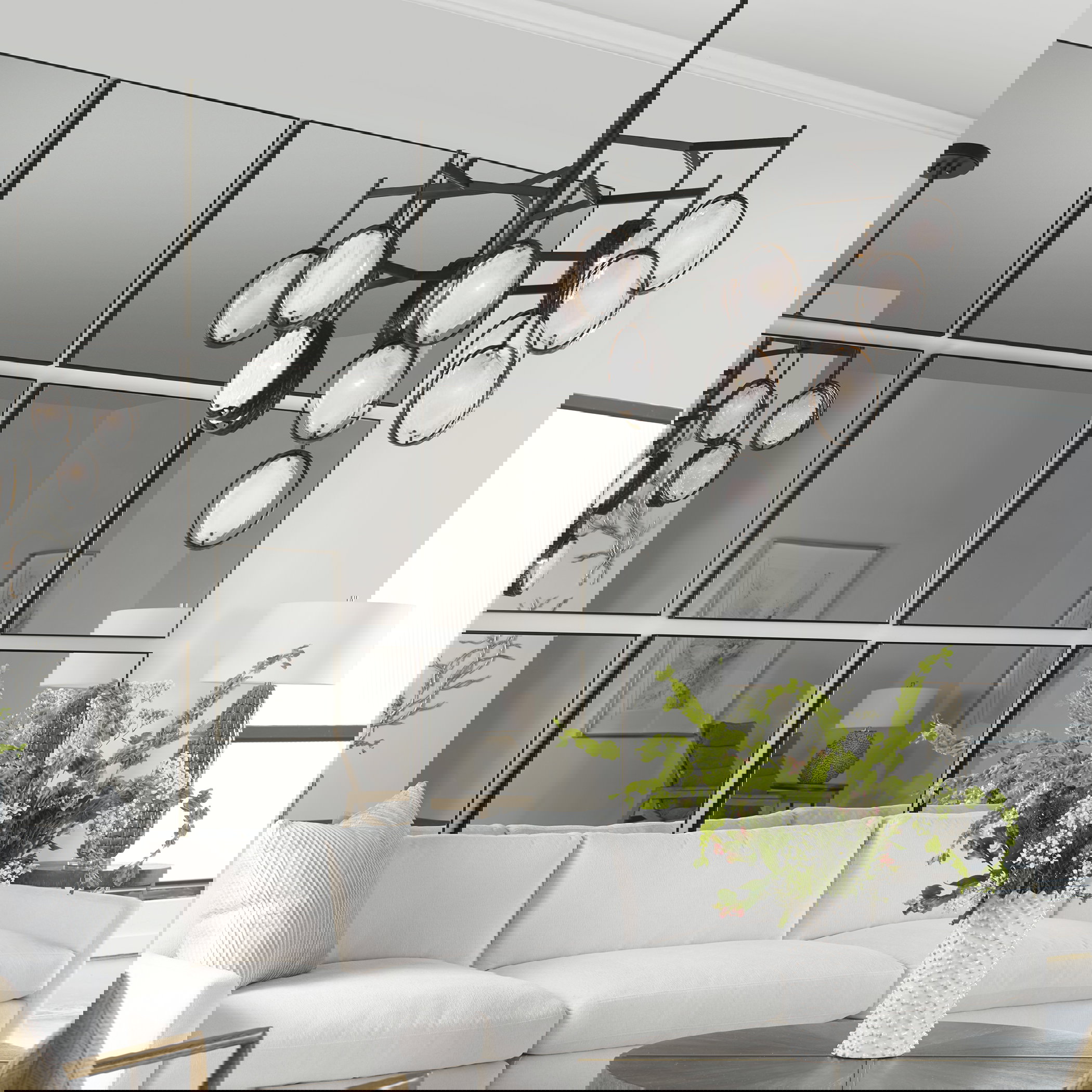 Alexo Black Square Mirror, by Uttermost, 28.5" width x 28.5" height x 1.25" depth View 2