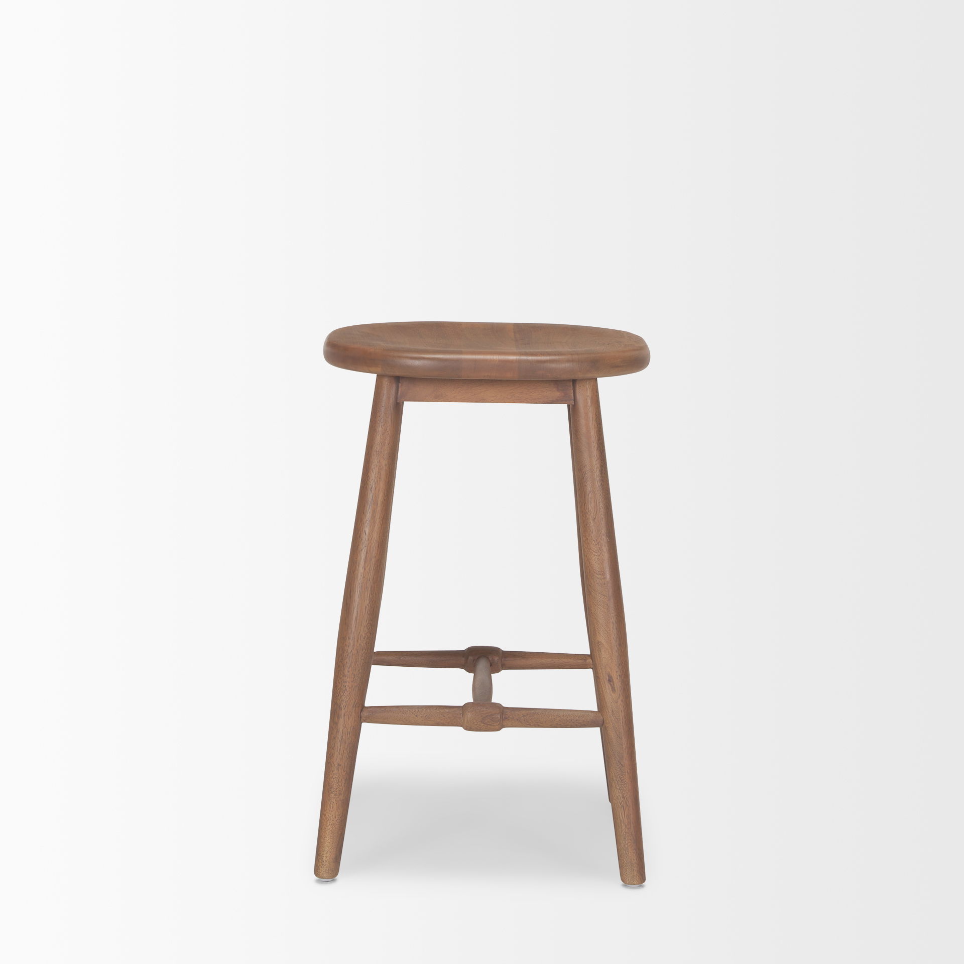 Ernest Medium Brown Wood Counter Stool large image 