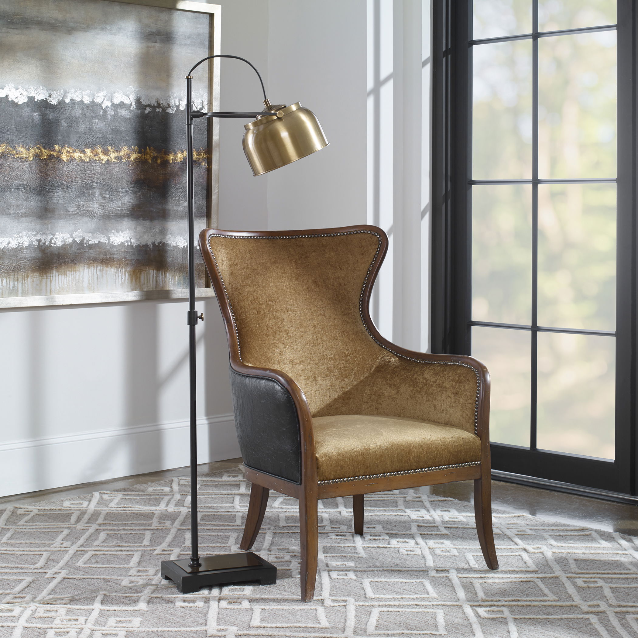 Snowden Tan Wing Chair large image 