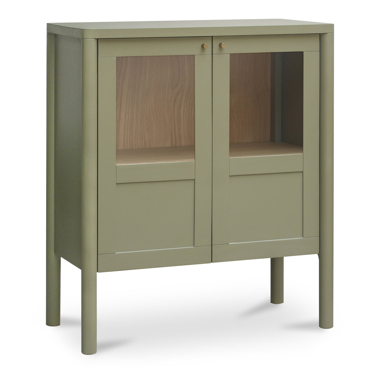 Hannah Cabinet Green, Cabinets & Sideboard by Moe's Home, 35" width x 41.3" height x 16.9" depth View 2