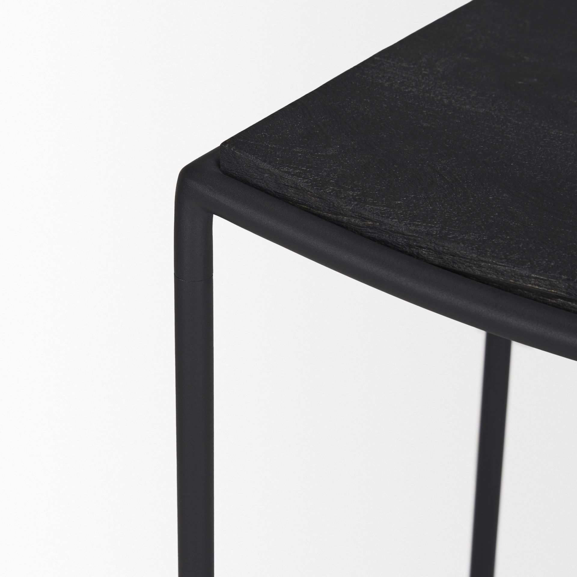 Taniel Textured Black Wood with Black Metal Counter Stool large image 